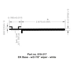 #018-317 – EK Base, w/2-7/8″ wiper, 1/2″ x 3-2/3″ x 35′