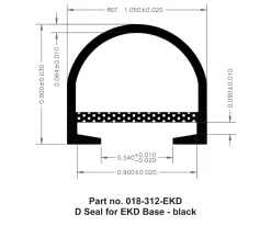 #018-312-EKD – D Seal for EKD Base, 1″ x 15/16″ x 35′