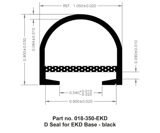 #018-350-EKD – D Seal for EKD Base, 1″ x 15/16″ x 50′