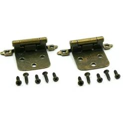 #013-045 – English Self-Closing Hinge Antique Brass, 2 Sets