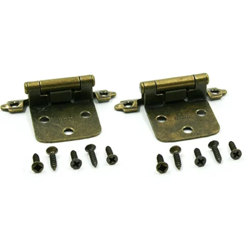 #013-045 – English Self-Closing Hinge Antique Brass, 2 Sets