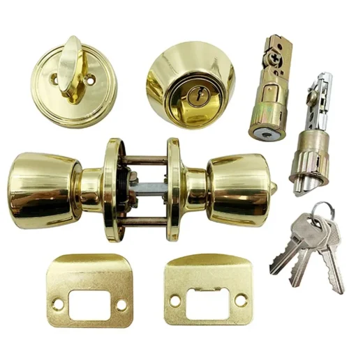 #013-234 – Interior Combo Lock Set, Polished Brass