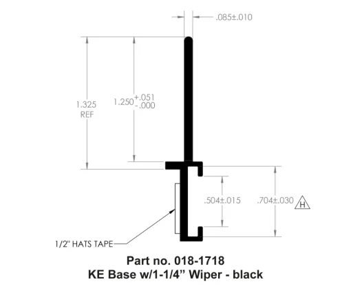 #018-1718 – KE Base, 5/16″ x 2-1/32″ x 30′