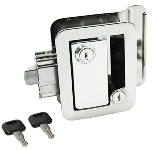 #013-572 – Metal Towable Entrance Lock w/keys, Chrome