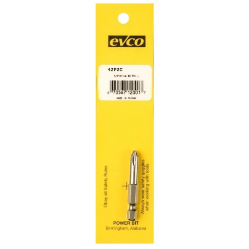 #009-42P2C – #2 Phillips Power Bit 2″, Pkg