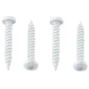 #012-PSQ50W – 8 x 3/4 Pan Head Square Recess Screw, Polar White, 50 Pack