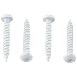 #012-PSQ500W – 8 x 1-1/2 Pan Head Square Recess Screw, Polar White, 500 Pack