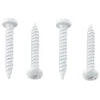 #012-PSQ50W – 8 x 2 Pan Head Square Recess Screw, Polar White, 50 Pack
