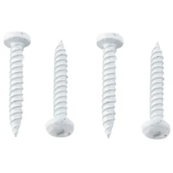 #012-PSQ50W – 8 x 2 Pan Head Square Recess Screw, Polar White, 50 Pack
