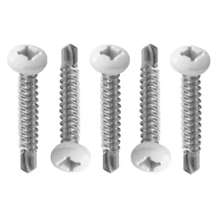 #012-PTK1000W – 8 x 1 Pan Head Tri-Screw SD, White, 1000 Pack