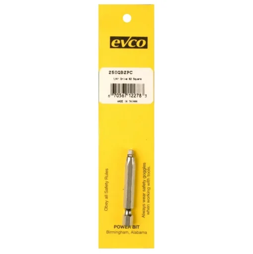 #009-250QB2PC – #2 Square Recess Power Bit 2″, Pkg