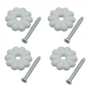 #012-RTWR100 – Rosettes & Screws, White, 100 Pack