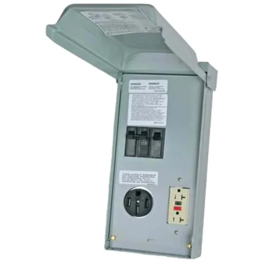#U055C010P – 70AMP Outdoor RV Power Outlet w/20A GFCI, 2 Pole