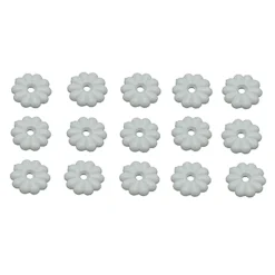 #013-134 – White Rosettes & Screws, 15 Pack